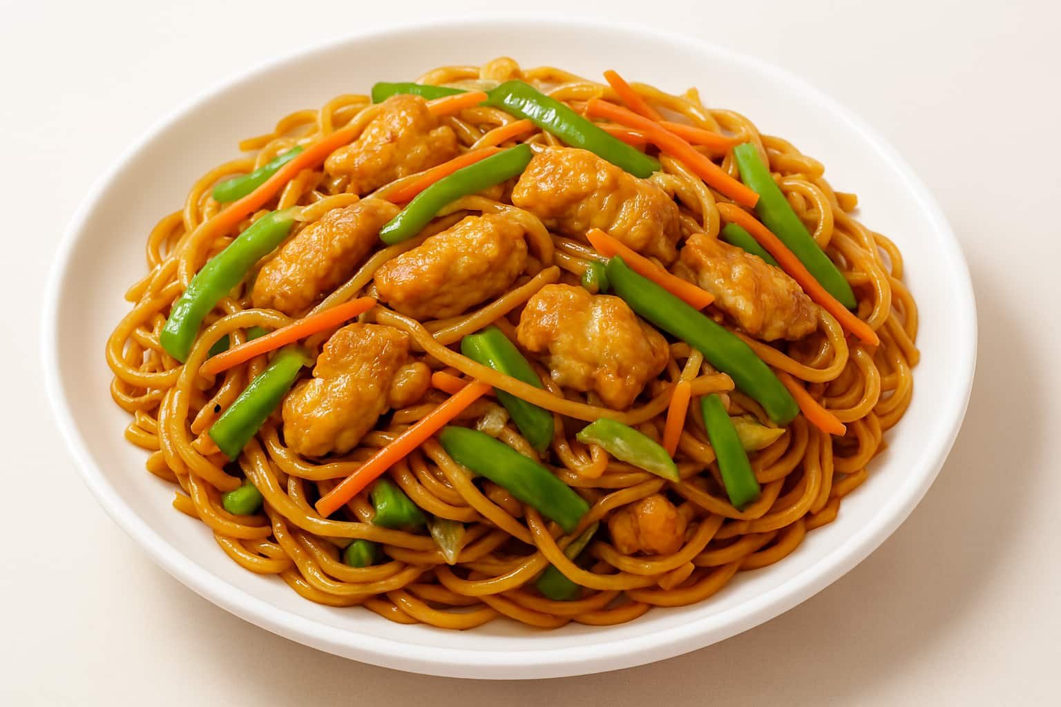 Egg Chicken Chowmin - Full plate